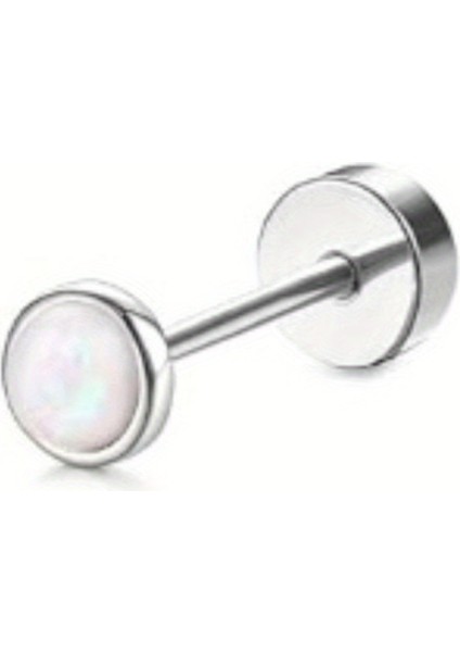 Drperfect 16-20G Kadın Küpe Erkek Cz Opal Ay Kıkırdak Spiral Küpe Daith Küpe Pirsing (Yurt Dışından)