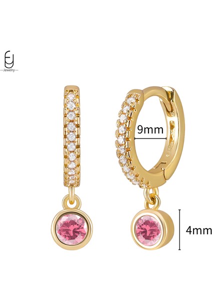 925 Ayar Gümüş Iğne Lüks Pembe Zirkon Altın Küpe Kadınlar Için Kalp Şeklinde Yıldız Kolye Küpe Parti Güzel Takı Hediyeler (Yurt Dışından)