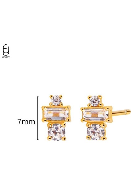 925 Ayar Gümüş Saplama Küpeler, Şık Halka Küpeler, Beyaz Kolye Altın Küpeler, Düğün Bayan Takıları Üst Düzey Hediyeler (Yurt Dışından)