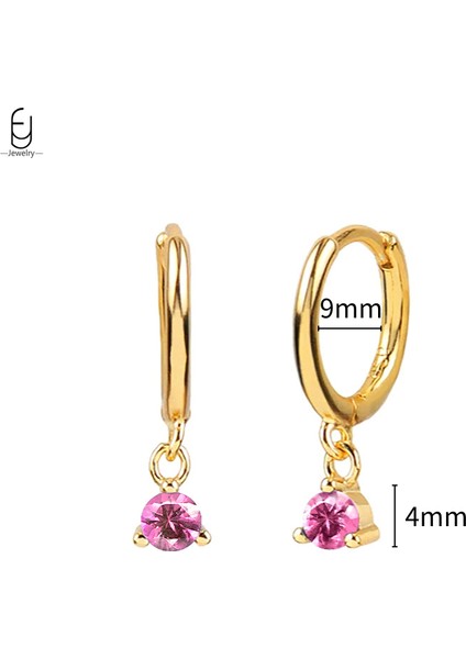 925 Ayar Gümüş Iğne Lüks Pembe Zirkon Altın Küpe Kadınlar Için Kalp Şeklinde Yıldız Kolye Küpe Parti Güzel Takı Hediyeler (Yurt Dışından)