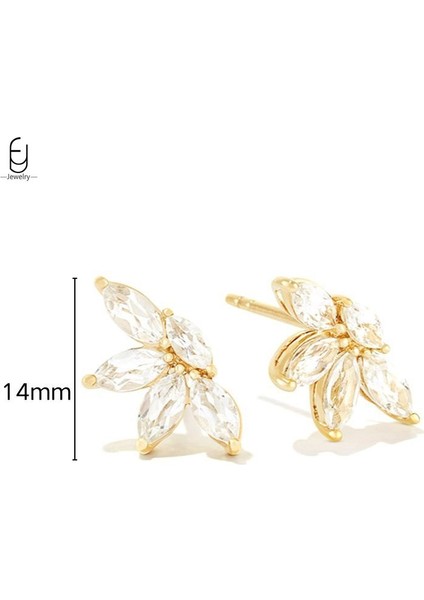 925 Ayar Gümüş Saplama Küpeler, Şık Halka Küpeler, Beyaz Kolye Altın Küpeler, Düğün Bayan Takıları Üst Düzey Hediyeler (Yurt Dışından)