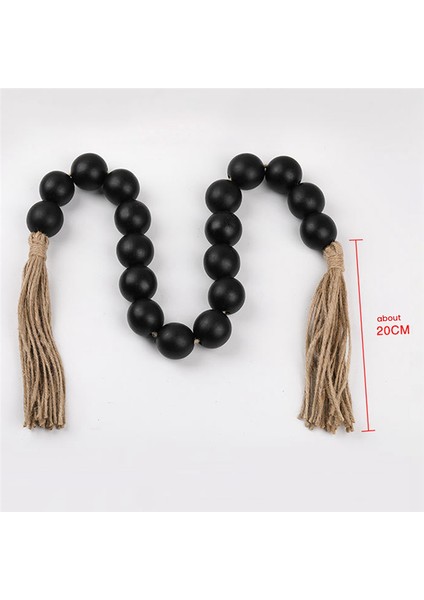 Boho Duvar Asılı Dekor Ülke Ahşap Boncuk Çelenk Püsküller Oda Ahşap (Yurt Dışından)