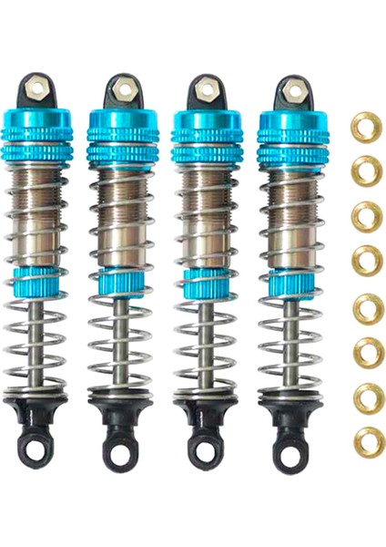 4 Adet Metal Amortisörler Damper Xlf X03 X04 X-03 X-04 1/10 Rc Araba Canavar Kamyon Yükseltme Parçaları Aksesuarları, Mavi (Yurt Dışından)