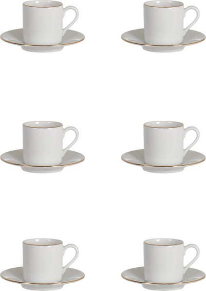Dora 6 Kişilik Porselen Türk Kahvesi Fincan Takımı Altın Yaldızlı 61859 Odor-90 Old C320.045 fiyatları