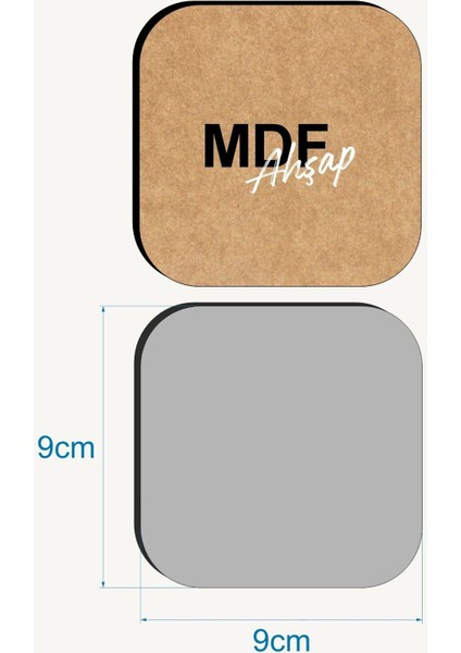 6'lı Mandala Desen Ahşap Baskılı Bardak Altlığı fiyatları