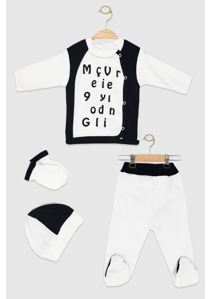 Bebek Taraftar Temalı Hastane Çıkışı 4'lü Zıbın Takımı Pamuk Yenidoğan Set fiyatları