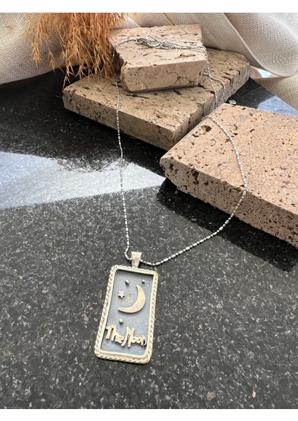 Tarot The Moon Gümüş Kolye fiyatları