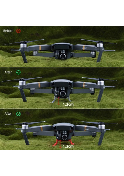 Katlanabilir Iniş Takımı Yükseklik Uzatıcı Uzun Ayak Koruyucu Iniş Takımı Djı Mavic Pro Drone Için Yükseklik Uzatıcı, Kırmızı (Yurt Dışından)