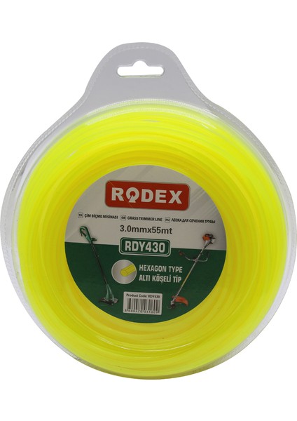 Altı Köşeli Çim Biçme Misinası 3 mm X 55 mt - MCT4665-6447