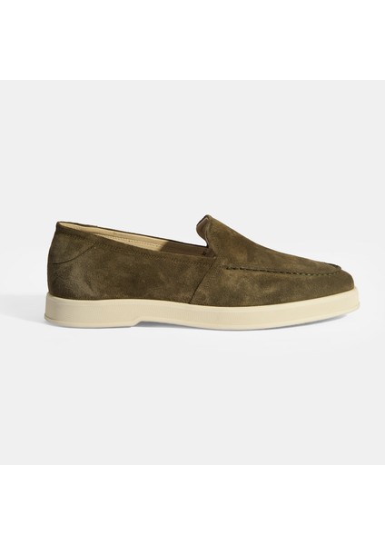 Peraleda Haki Erkek Slip-On Süet Loafer