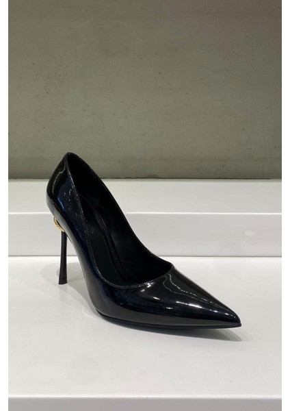 Siyah Vegan Deri Stiletto - Vıvıan