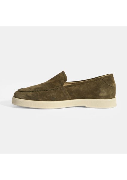 Peraleda Haki Erkek Slip-On Süet Loafer