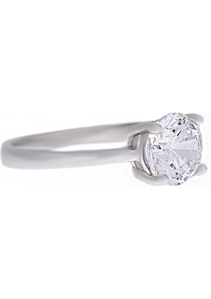 Kadın Tek Taş Model Gümüş Yüzük