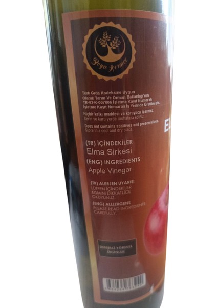Elma Sirkesi 500 ml fiyatları