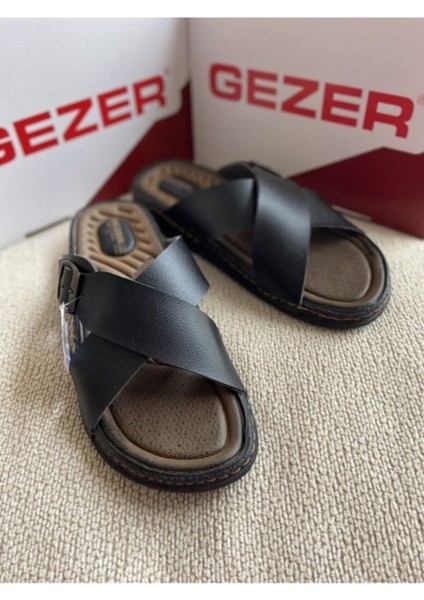 Erkek Ortopedik Rahat Taban Çapraz Ayarlanabilir Siyah Erkek Terliği modelleri