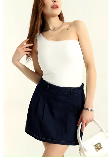 Tek Kollu Dantelli Bodysuit