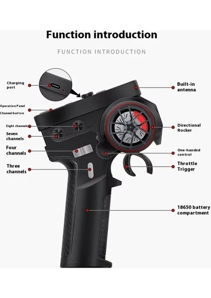 Ct-6b 8ch Verici Uzaktan Kumanda 2.4ghz Rc Verici F-08A 8 Kanal Pwm Alıcı Jiroskoplu Rc Araba Tekne Tankı Için (Yurt Dışından) modelleri