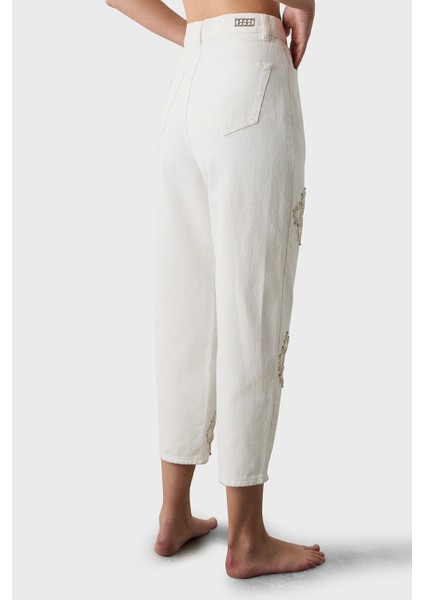 Taşlı Pamuk Slim Fit Yüksk Bel Boru Paça Pantolon Bayan Pantolon 053 indirimleri