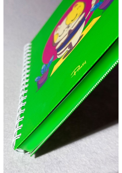 Meditation Cat Neon Yeşil Kareli Defter 17X24 fırsatları