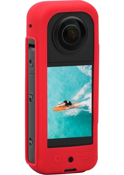 Insta 360 One X3 Kamera Için Vücut Silikon Kılıf Kapak Koruyucu Anti-Scratch Silikon Kılıf Kırmızı (Yurt Dışından)