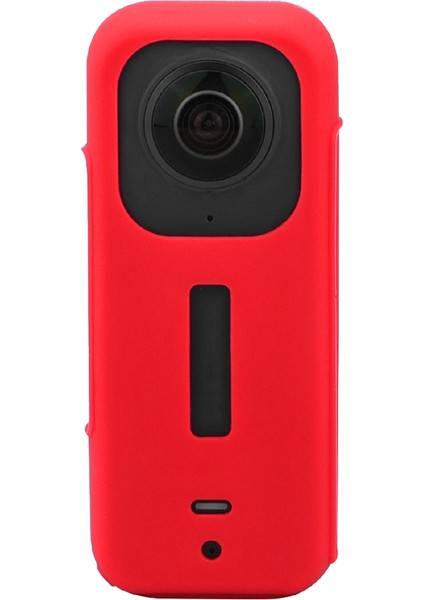 Insta 360 One X3 Kamera Için Vücut Silikon Kılıf Kapak Koruyucu Anti-Scratch Silikon Kılıf Kırmızı (Yurt Dışından)