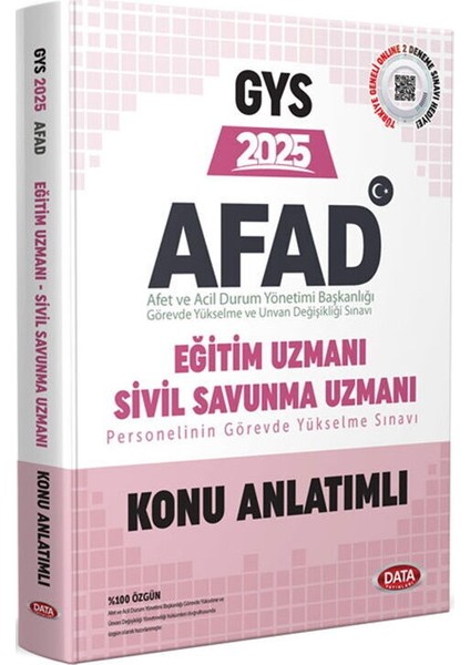 2025 Gys Afad Eğitim Uzmanı Sivil Savunma Uzmanı Konu Anlatımlı