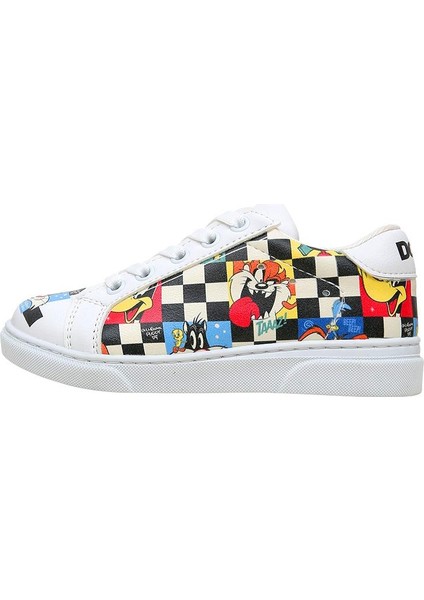 Unisex Çocuk Vegan Deri Beyaz Sneakers - Warner Bros You're-Despicable Tasarım modelleri