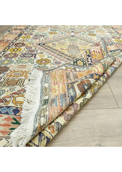 Zahedan Etnik Tasarımlı Ipek Kilim 124 x 217 cm indirimleri
