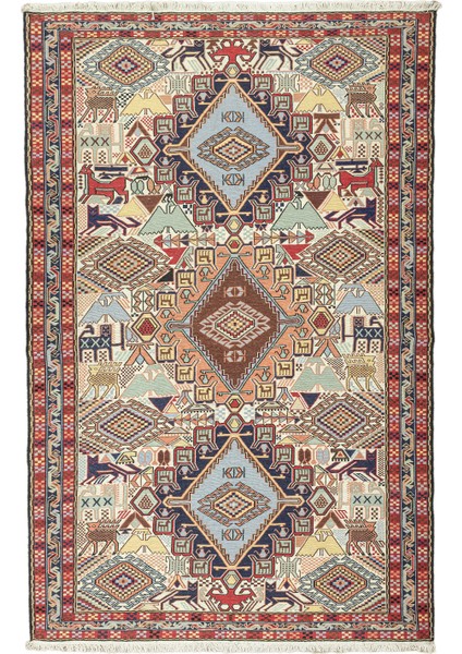 Tara Geometrik Iran Sumak Kilim 130 x 207 cm