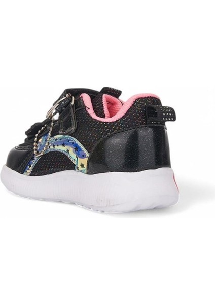 Günlük Kız Çocuk Spor Ayakkabı Hello Kitty Simli Süs Detay Işıklı Taban Lastik Bağcık Sneaker 120 fırsatları
