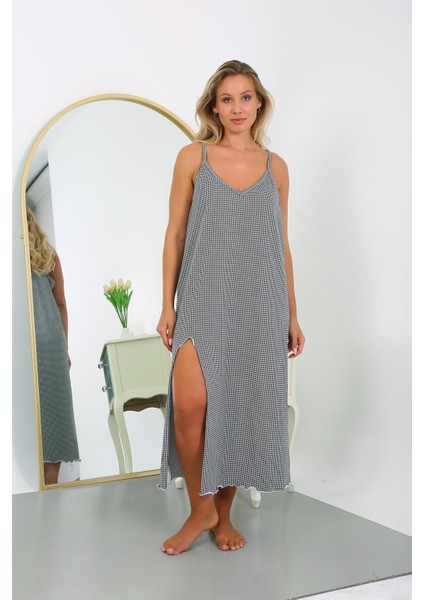 Akbeniz Kadın Büyük Beden Ip Askılı Pamuk Uzun Gecelik 12108HBCV00008E1B57 indirimleri