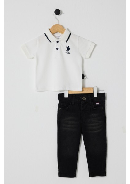 U.s Polo Assn Erkek Bebek 2li Pike T-Shırt Takım Beyaz