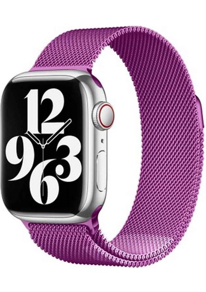 Apple Watch Için Şık ve Dayanıklı Metal Örgü Kordon – Manyetik Toka, 4 Renk Seçeneği