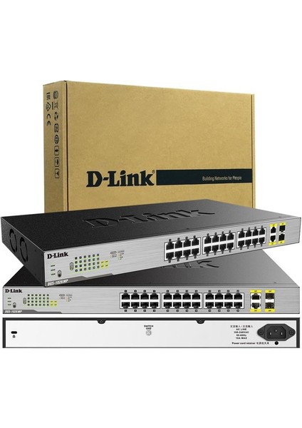 DGS-1026MP 26 Port 24 Port 10/100/1000MBPS+2 Port Combo Sfp 370W Poe Switch