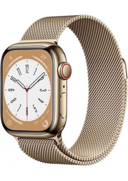 Apple Watch Için Şık ve Dayanıklı Metal Örgü Kordon – Manyetik Toka, 4 Renk Seçeneği