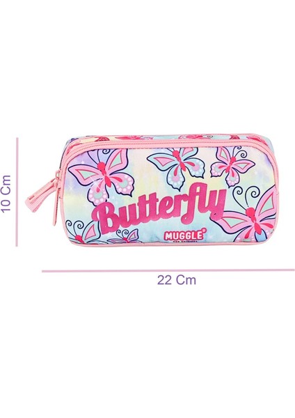 2 Bölmeli Butterfly Kalemlik Pembe (MU-9037) fiyatları