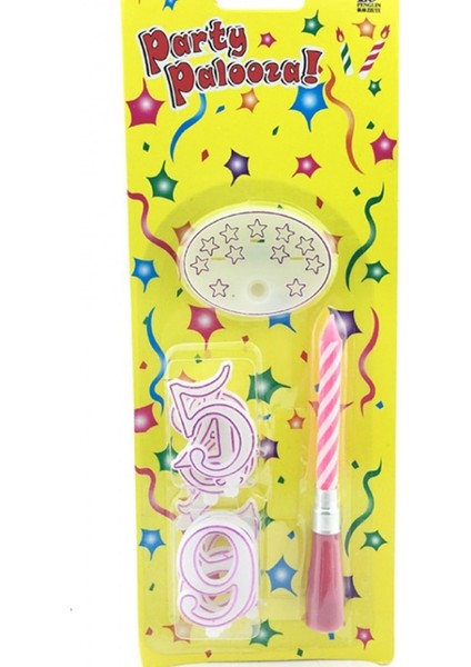 Doğum Günü Müzikli Pasta Mumu 0 Dan 9 A Kadar Rakamlı Pembe