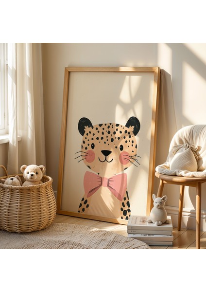 Sevimli Minimalist Çocuk Odası ve Bebek Odası Ahşap Çerçeveli Duvar Tablosu fiyatları