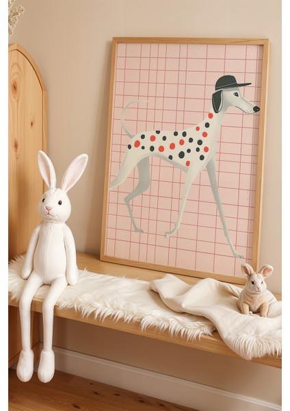 Minimalist Çocuk Odası ve Bebek Odası Ahşap Çerçeveli Duvar Tablosu