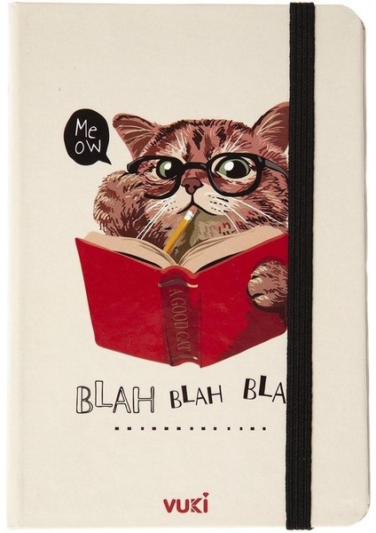 Desenli Sert Kapak Lastikli Defter A6