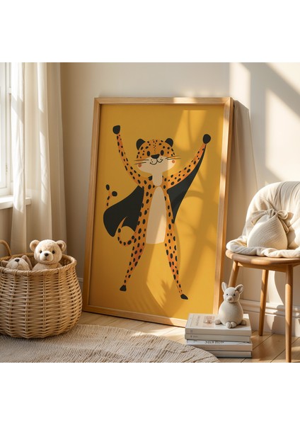 Sevimli Marsupilami Çocuk Odası ve Bebek Odası Ahşap Çerçeveli Duvar Tablosu fiyatları