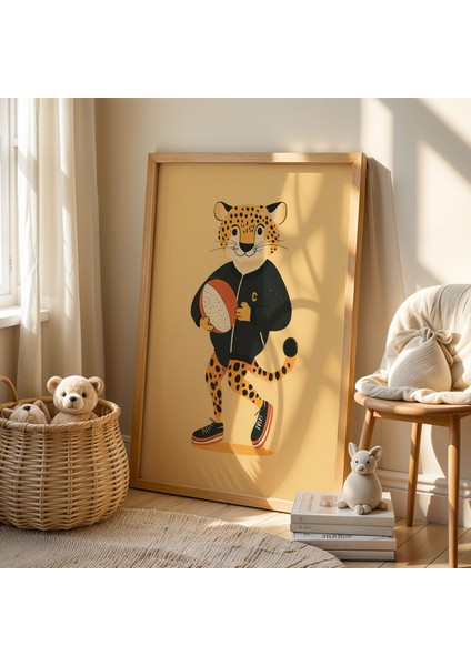 Sevimli Marsupilami Çocuk Odası ve Bebek Odası Ahşap Çerçeveli Duvar Tablosu fiyatları