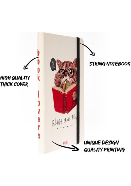 Desenli Sert Kapak Lastikli Defter A6 modelleri