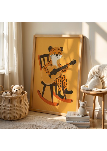 Sevimli Marsupilami Çocuk Odası ve Bebek Odası Ahşap Çerçeveli Duvar Tablosu fiyatları