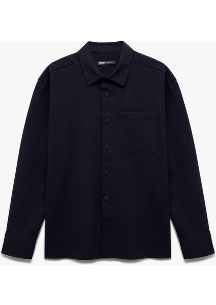 Çıtçıt Düğme Detaylı Cepli Regular Fit Viskon Karışımlı Uzun Kollu Gömlek modelleri