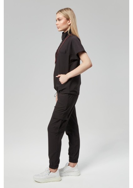 Extreme Cool Woman - Premium Çift Yön Likralı Doktor Hemşire Forma Takımı Scrubs Üniforma Cerrahi Takım (Kadın), Kömür fiyatları