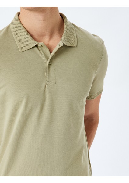 Slim Fit Kısa Kollu Pamuklu Polo Yaka Tişört indirimleri