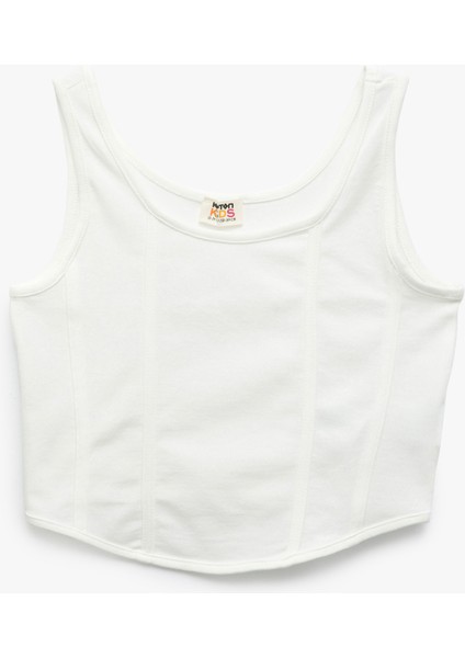 Pamuklu Slim Fit U Yaka Kalın Askılı Crop Atlet