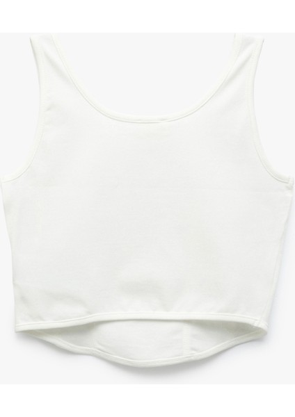 Pamuklu Slim Fit U Yaka Kalın Askılı Crop Atlet fiyatları