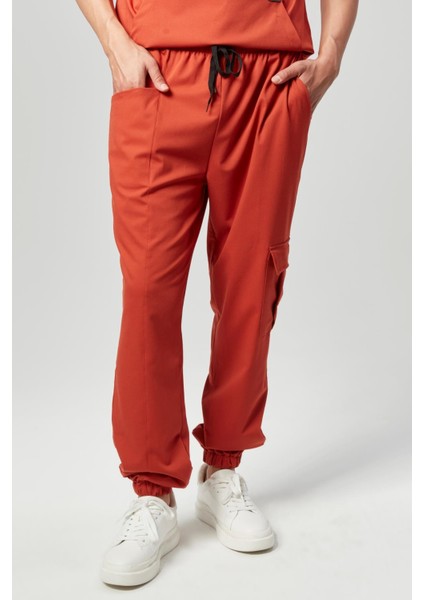 Extreme Cool Man - Premium Çift Yön Likralı Doktor Hemşire Forma Takımı Scrubs Üniforma Cerrahi Takım (Erkek), Mandalin fırsatları